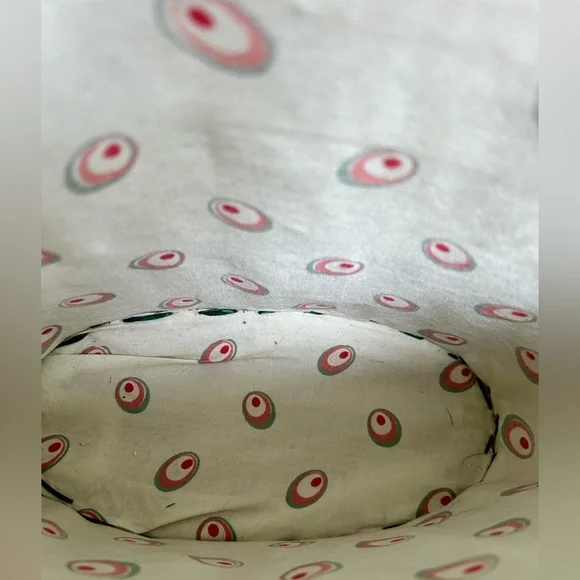 Vintage 1960 straw tote bag with embroidery flowers, fruit. - Picture 4 of 4